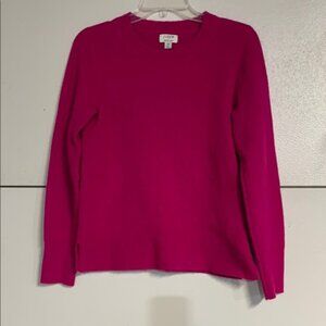 J CREW BERRY MAGENTA EXTRA SOFT SWEATER WOMENS XS